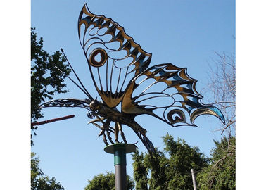 Un buon prezzo. Farfalla all'aperto dell'acciaio inossidabile della scultura del metallo dell'insetto gigante del giardino per paesaggio in linea