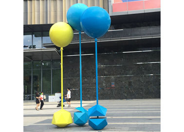 Scultura del pallone dipinta dimensione su ordinazione dell'acciaio inossidabile della scultura del metallo per all'aperto