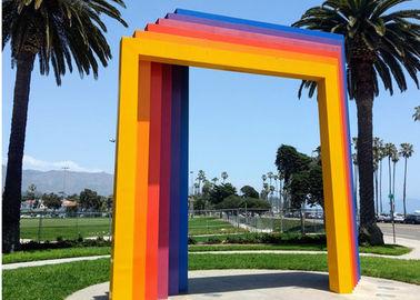 Un buon prezzo. Scultura del metallo dipinta abitudine, scultura moderna del portone per il paesaggio del giardino in linea