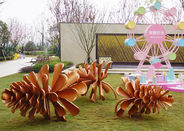 Un buon prezzo. Acciaio inossidabile della grande fuori della porta del metallo scultura della pigna per la decorazione del giardino in linea
