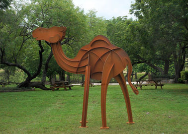 Un buon prezzo. Sculture arrugginite dell'iarda del metallo del cammello di rivestimento della decorazione dell'acciaio di Corten di lunga vita in linea