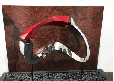 Un buon prezzo. Lo specchio lucidato e rosso ha dipinto la scultura astratta di acciaio inossidabile di 50cm in linea