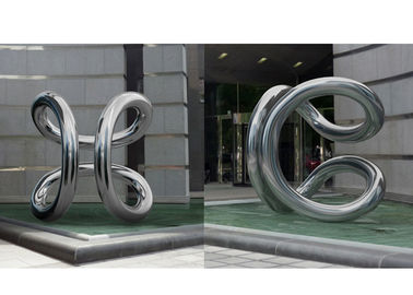 Un buon prezzo. Grande scultura lucidata dell'entrata dell'acciaio inossidabile di torsione per paesaggio urbano in linea