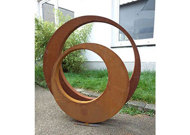 Sculture d'acciaio all'aperto 3D di Corten della scultura contemporanea della decorazione