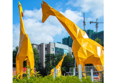 Un buon prezzo. Scultura all'aperto gigante della giraffa dell'acciaio inossidabile della città pubblica per paesaggio urbano in linea