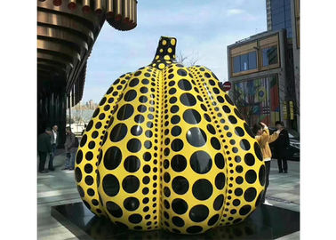 Un buon prezzo. Scultura dipinta all'aperto gigante della zucca dell'acciaio inossidabile per paesaggio urbano in linea