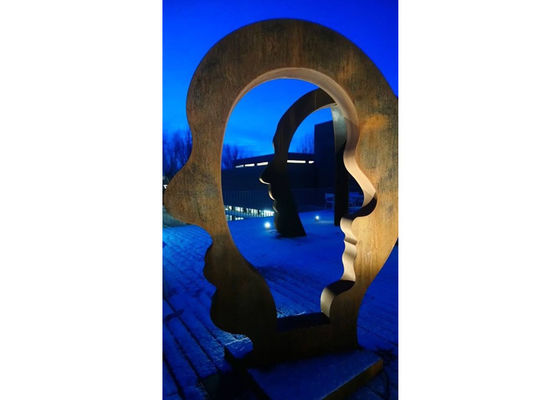 Grande fronte d'acciaio Art Sculpture del giardino del metallo di Corten per all'aperto