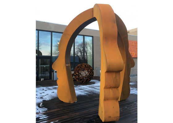 Grande scultura d'acciaio decorativa pubblica del fronte di Corten per all'aperto