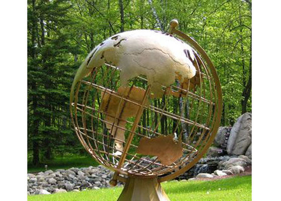 Un buon prezzo. OEM che fonde la statua d'ottone antica del globo del mondo di rivestimento in linea