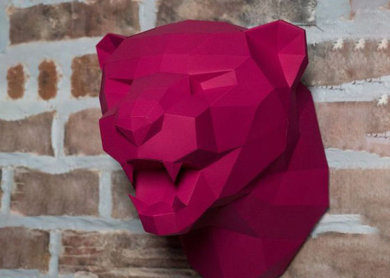 Un buon prezzo. Altezza della scultura 50cm di Rose Painted Stainless Steel Leopard in linea