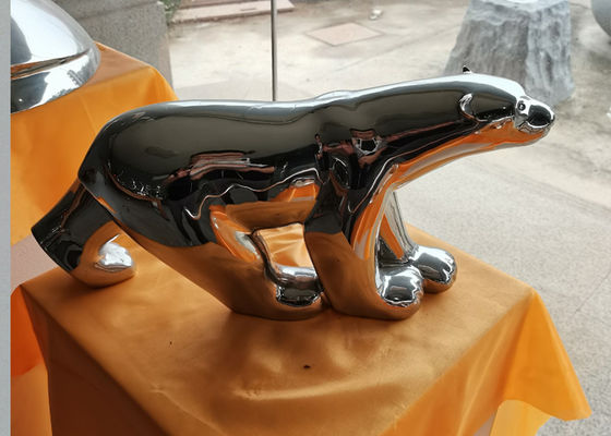 Un buon prezzo. Scultura lucidata decorativa dell'orso di acciaio inossidabile in linea