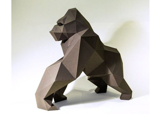 Un buon prezzo. Altezza della scultura 100cm della scimmia dipinta contemporaneo di acciaio inossidabile in linea