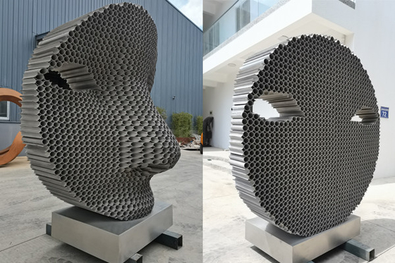 Un buon prezzo. Livello astratto della scultura 200cm del fronte di Matt Finish Modern Stainless Steel in linea