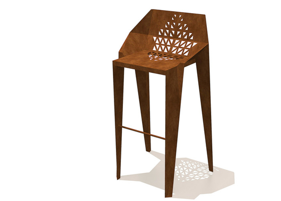sedia decorativa all'aperto di Corten di altezza di 120cm/dell'interno d'acciaio