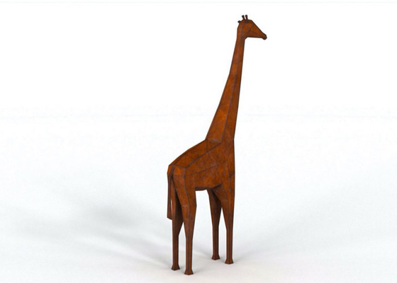 Un buon prezzo. scultura a grandezza naturale d'acciaio della giraffa di Corten di altezza di 300cm per la decorazione del giardino in linea
