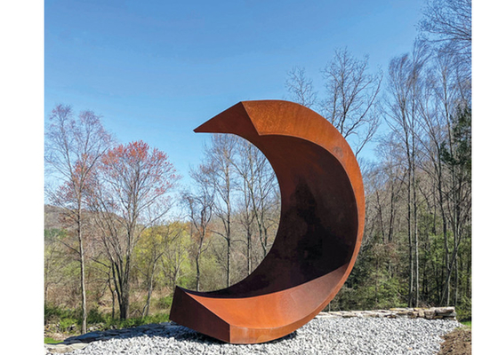 scultura d'acciaio della luna di Corten di altezza di 250cm per la decorazione del giardino