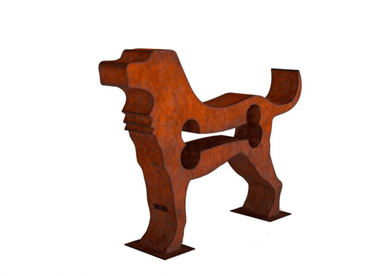 Un buon prezzo. Scultura d'acciaio del cane di Corten di lunghezza arrugginita di 150cm per il giardino in linea