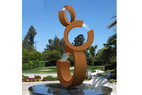 Un buon prezzo. Progettazione moderna all'aperto di Rusty Corten Steel Water Fountain 3C del giardino in linea